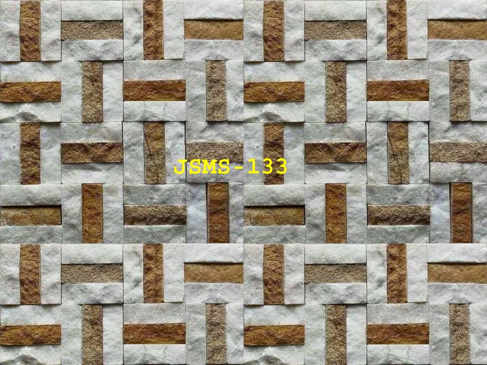 Natural Stone Mosaic Wall Tiles with Split finish